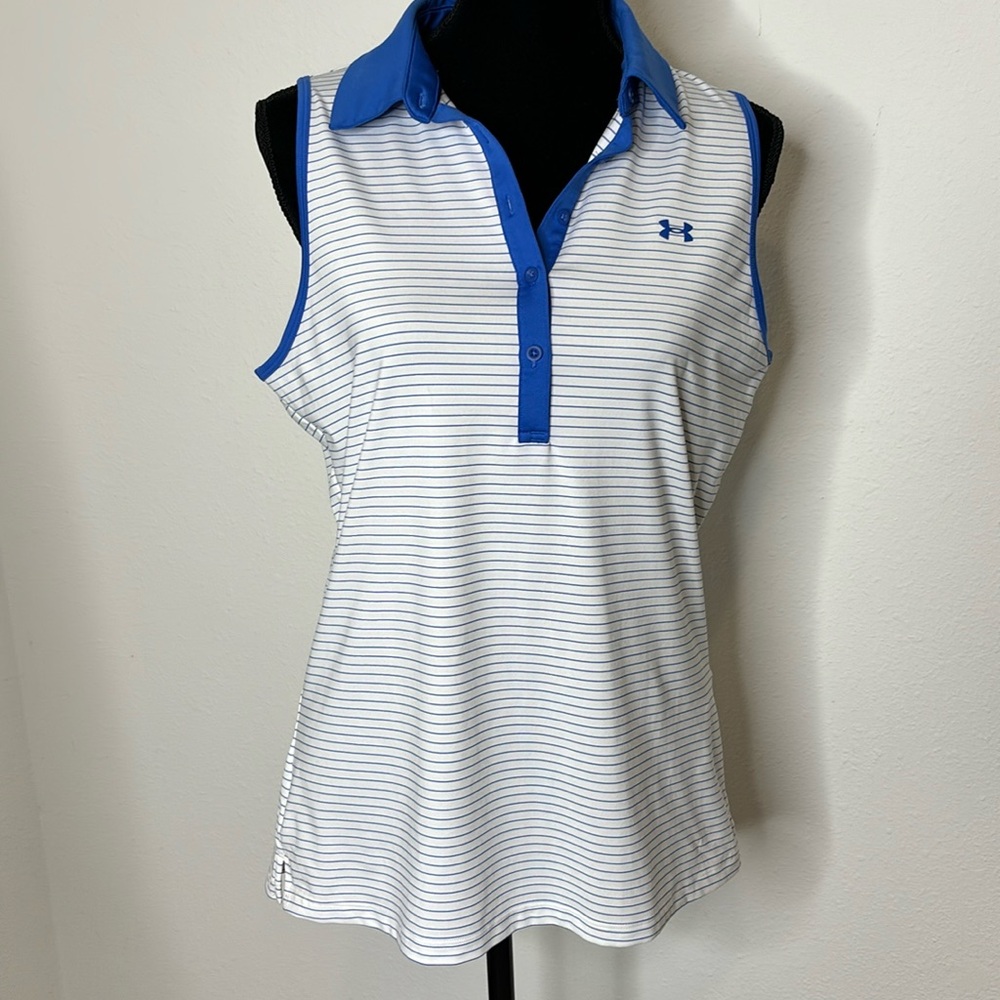 Under Armour size Large heat gear sleeveless polo